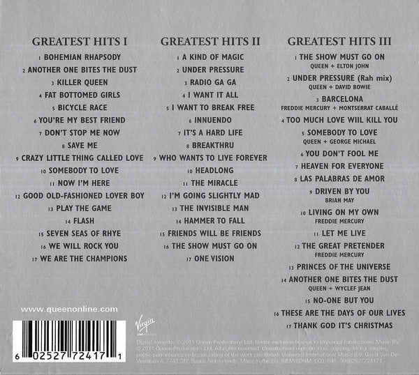 Queen – Greatest Hits I II & III (The Platinum Collection) [Audio CD] Audio CD/Vinyl Virgin   