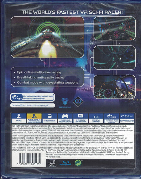 Radial-G: Racing Revolved [PlayStation 4 - VR Compatible] PlayStation 4 Video Game Playstation   