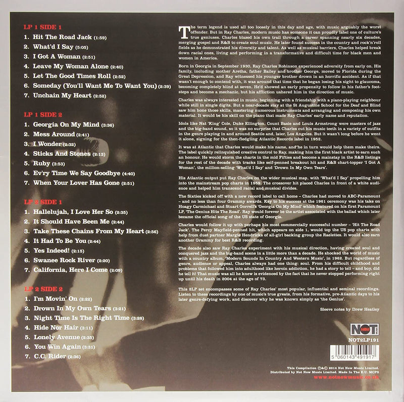 Ray Charles - The Ultimate Collection [Audio Vinyl] Audio CD/Vinyl Not Now Music Limited   