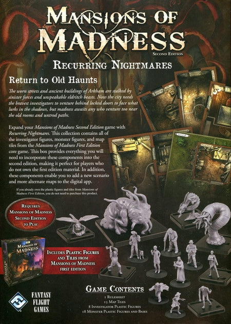 Mansions of Madness - 2nd Edition - Recurring Nightmares [Figure & Tile Collection, 1-5 Players] Board Game Fantasy Flight Games   