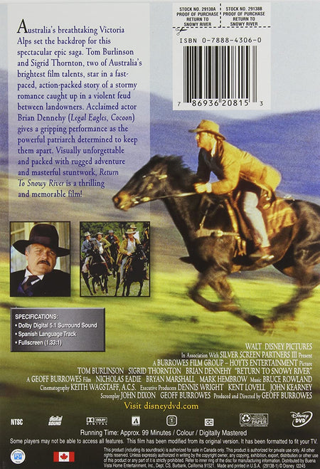 Return To Snowy River [DVD] DVDs & Blu-Rays Disney   