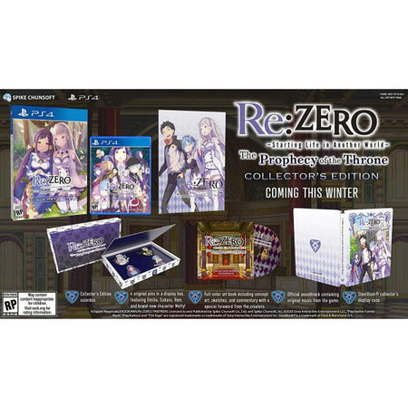 Re:ZERO - Starting Life in Another World: The Prophecy of the Throne - Collector's Edition [PlayStation 4] PlayStation 4 Video Game Spike Chunsoft   