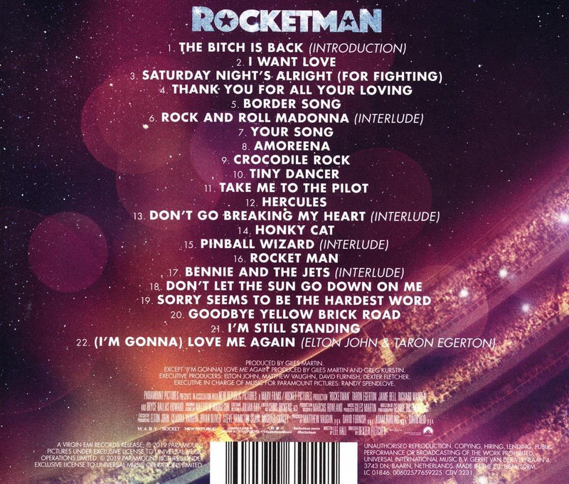 Rocketman: Music From The Motion Picture [Audio CD] Audio CD/Vinyl Virgin   