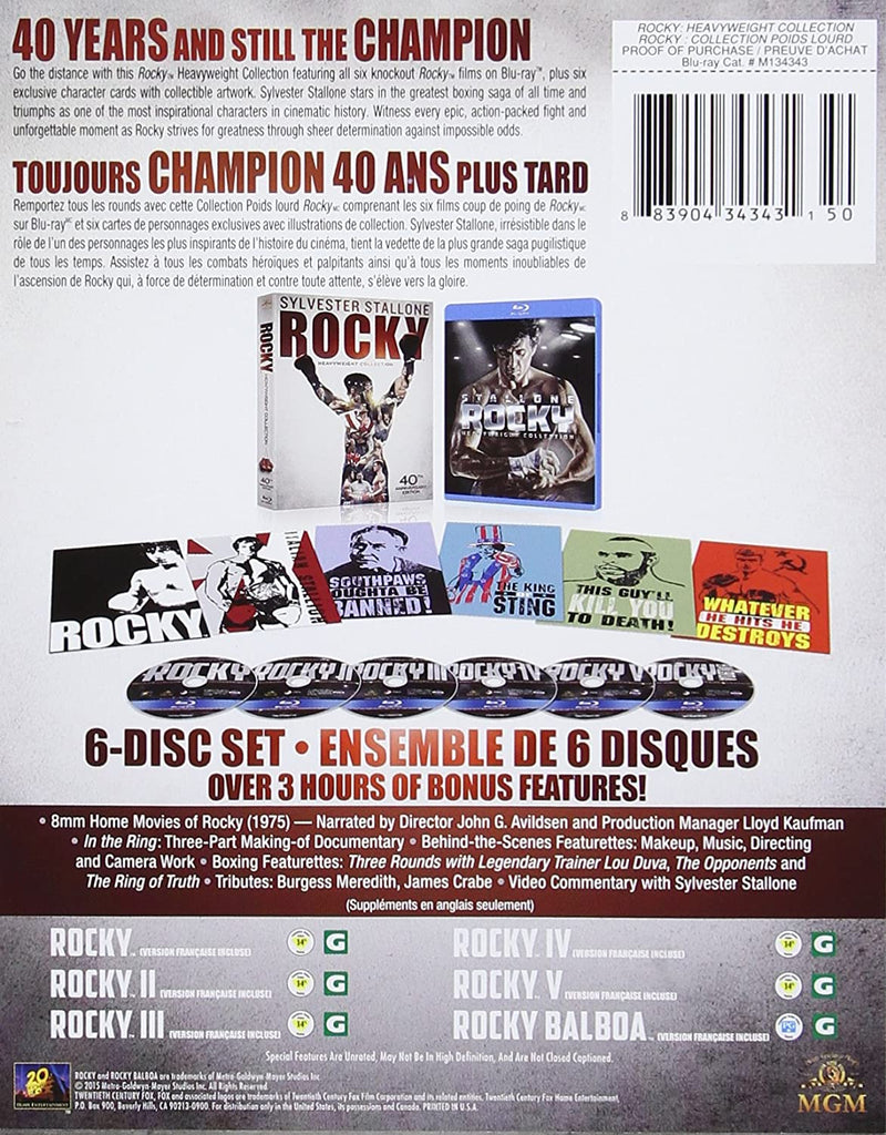 Rocky: Heavyweight Collection - 40th Anniversary Edition [Blu-Ray Box Set] DVDs & Blu-Rays MGM   