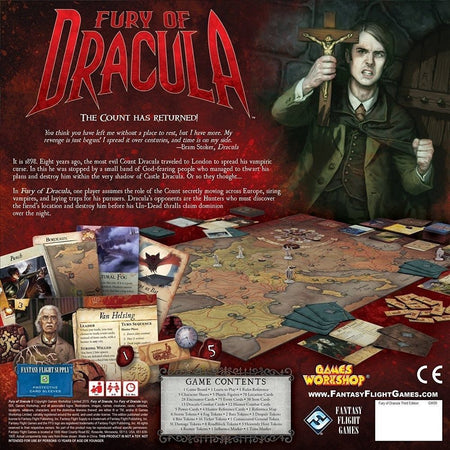Fury of Dracula - 3rd Edition [Board Game, 2-5 Players] Board Game Fantasy Flight Games   
