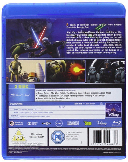 Star Wars Rebels: The Complete Season One [Blu-Ray Box Set] DVDs & Blu-Rays Disney   