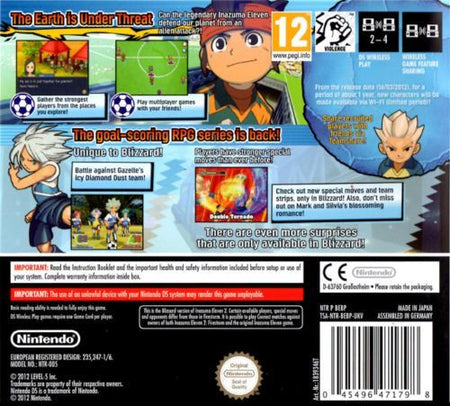 Inazuma Eleven 2: Blizzard [Nintendo DS DSi] Nintendo DS DSi Video Game Nintendo   