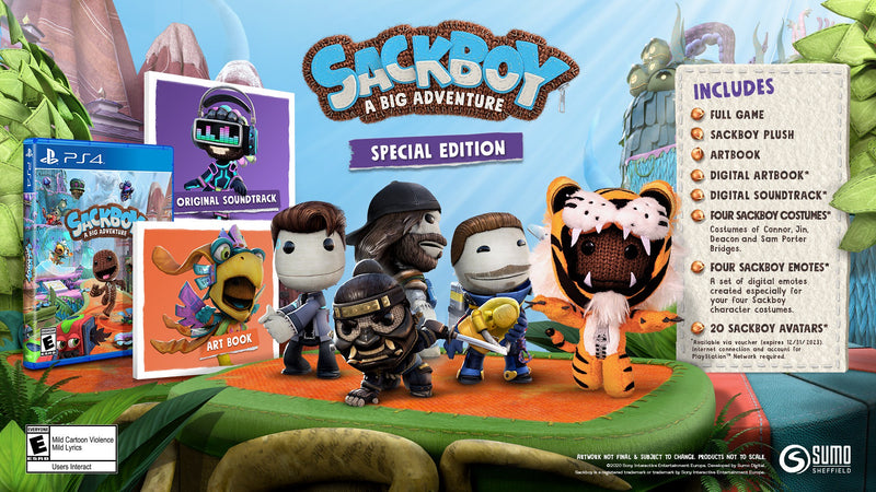 Sackboy: A Big Adventure - Special Edition [PlayStation 4] PlayStation 4 Video Game Sony   