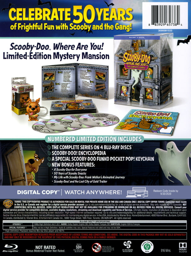 Scooby-Doo Where Are You! The Complete Series - 50th Anniversary Limited Edition [Blu-Ray Box Set] DVDs & Blu-Rays Warner Bros.   