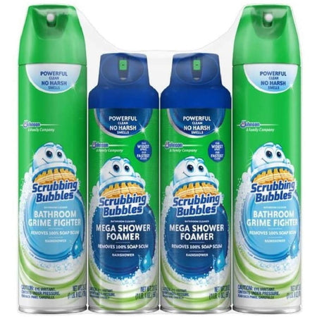 Scrubbing Bubbles Bathroom Grime Fighter / Mega Shower Foamer - 4 Pack - 90 oz [House & Home] House & Home SC Johnson   