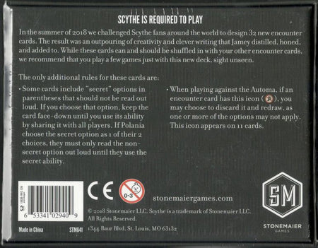 Scythe: Encounters Expansion [Board Game, 1-7 Players] Board Game Stonemaier Games   