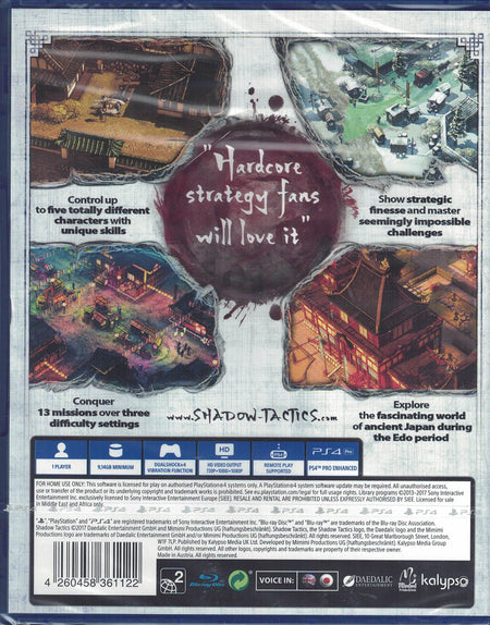 Shadow Tactics: Blades of the Shogun [PlayStation 4] PlayStation 4 Video Game Kalypso Media   