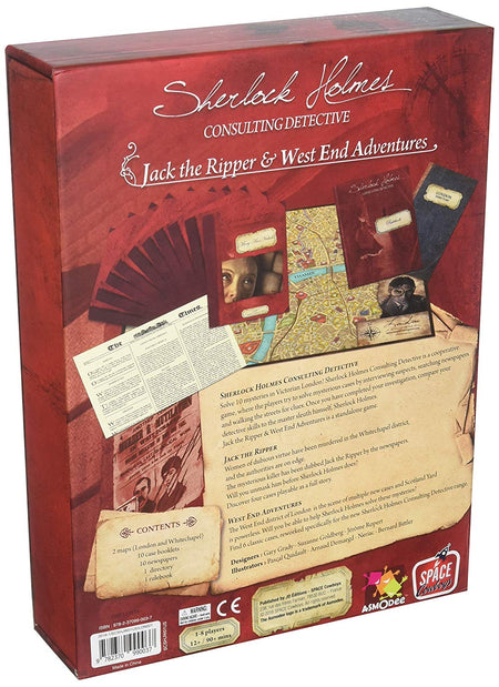 Sherlock Holmes Consulting Detective: Jack the Ripper & West End Adventures [Board Game, 1-8 Players] Board Game Asmodee   
