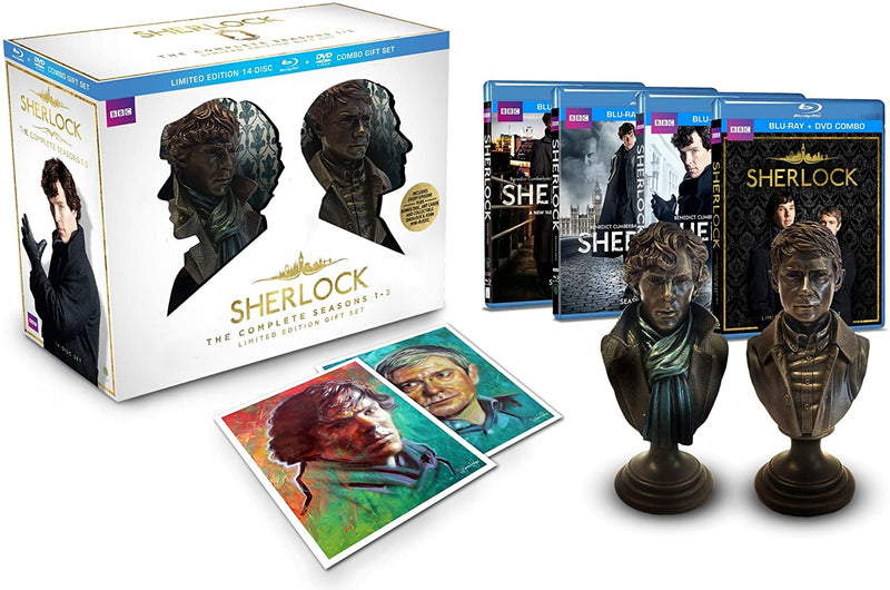 Sherlock: The Complete Seasons 1-3 - Limited Edition Gift Set [Blu-ray + DVD Box Set] DVDs & Blu-Rays BBC   