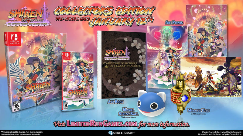 Shiren The Wanderer: The Tower of Fortune and the Dice of Fate - Collector's Edition [Nintendo Switch] Nintendo Switch Video Game Spike Chunsoft   