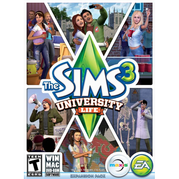 The Sims 3: University Life Expansion Pack [Mac & PC] PC Video Game Electronic Arts   