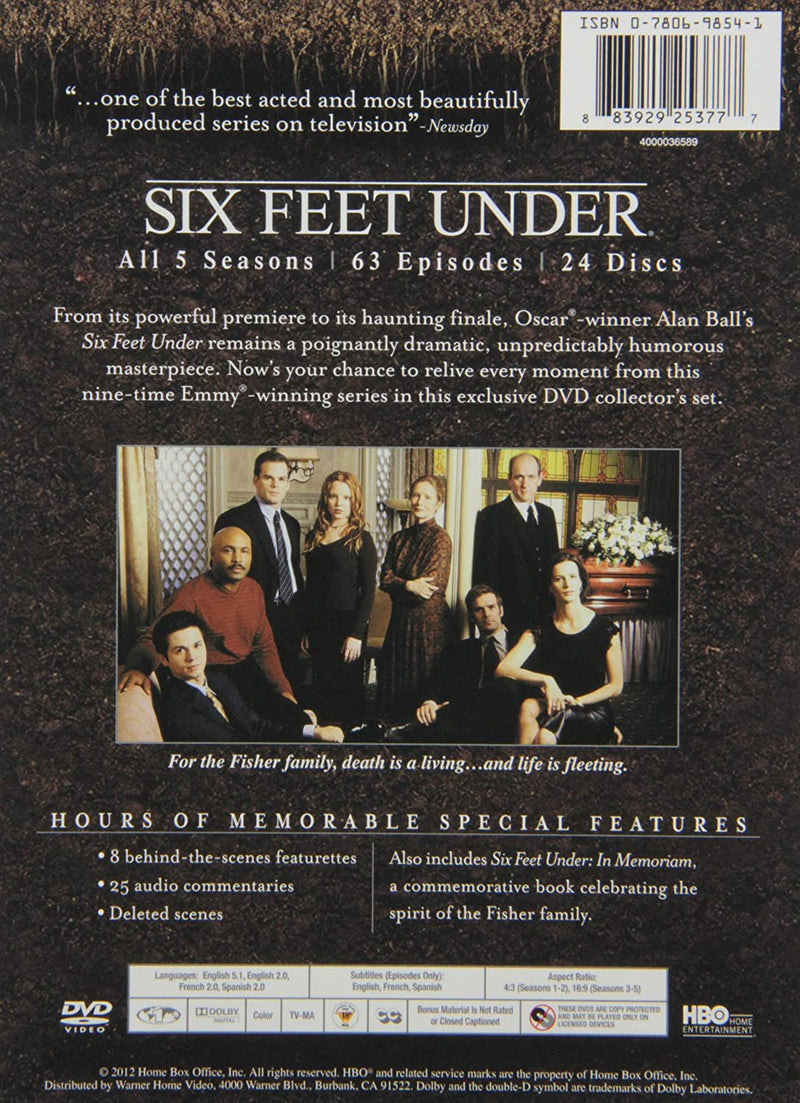 Six Feet Under: The Complete Series - Seasons 1-5 [DVD Box Set] DVDs & Blu-Rays HBO   