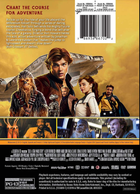 Solo: A Star Wars Story [DVD] DVDs & Blu-Rays Disney   