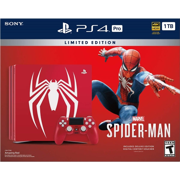 PlayStation 4 Pro Console Limited Edition Amazing Red Marvel s Spide Shopville