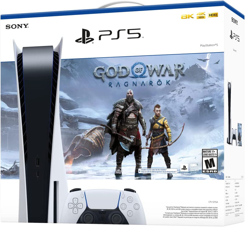 Sony PlayStation 5 Console - Disc Edition - God of War: Ragnarok Bundle [PlayStation 5 System] PlayStation Systems Sony   