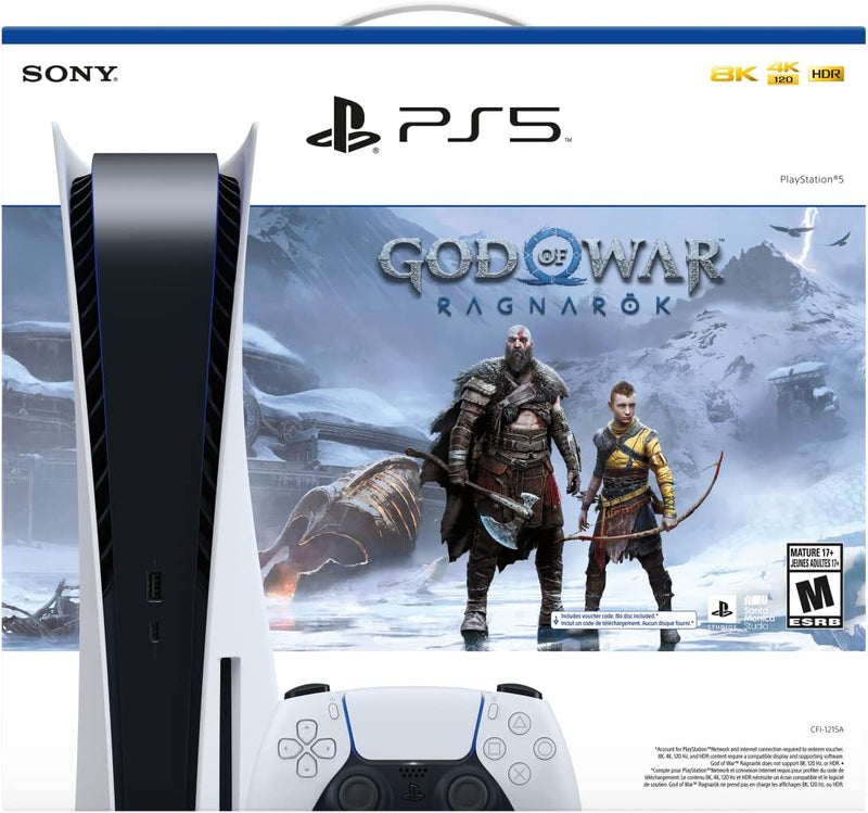 Sony PlayStation 5 Console - Disc Edition - God of War: Ragnarok Bundle [PlayStation 5 System] PlayStation Systems Sony   