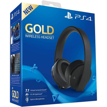 PlayStation Gold Wireless Headset - Black [PlayStation 4 Accessory] PlayStation 4 Accessories Sony   