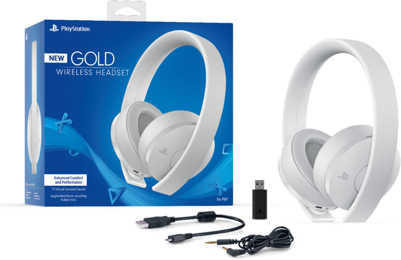 Sony Ps4 Headset Gold PlayStation Gold Wireless Headset White
