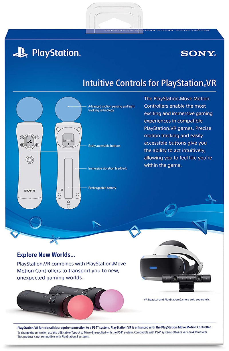 Sony PlayStation VR Move Motion Controller - 2 Pack [PlayStation 4 Accessory] PlayStation 4 Accessories Sony   