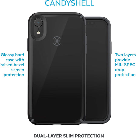Speck Products CandyShell iPhone XR Case - Black/Slate Grey [Electronics] Electronics Speck   