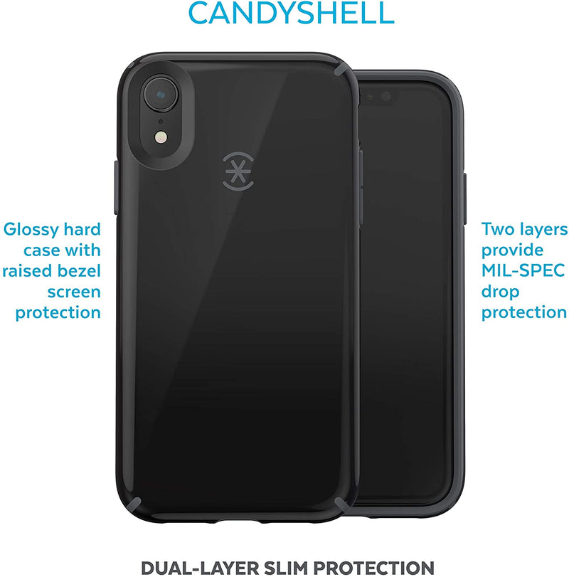 Speck Products CandyShell iPhone XR Case - Black/Slate Grey [Electronics] Electronics Speck   