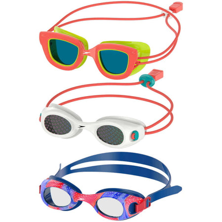 Speedo Kids UV Protection Swimming Goggles - 3 Pack - Orange/White/Purple [Sports & Outdoors] Sports & Outdoors Speedo   