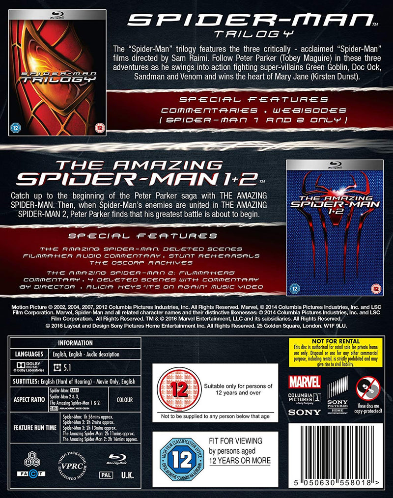 Spider-Man Five-Movie Collection [Blu-ray Box Set] DVDs & Blu-Rays Sony Pictures