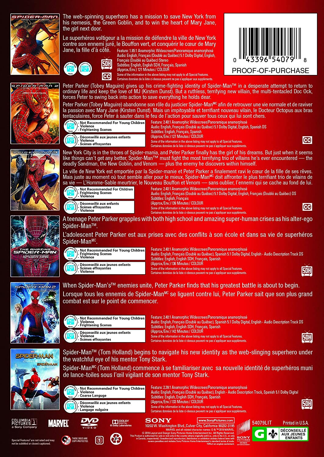 Spider-Man 6-Movie Collection [DVD Box Set] – Shopville