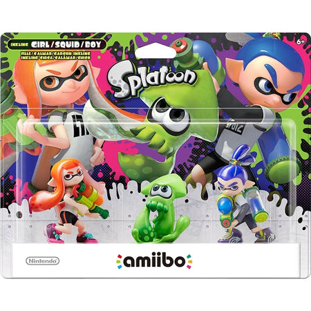 Inkling Girl + Squid + Boy Amiibo 3-Pack - Splatoon Series [Nintendo Accessory] Nintendo Accessories Nintendo   