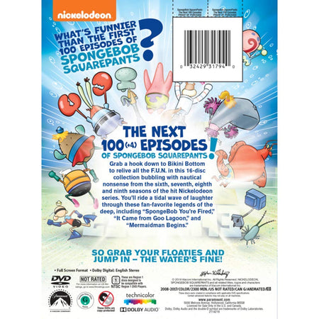 SpongeBob SquarePants: The Next 100 Episodes - Seasons 6-9 [DVD Box Set] DVDs & Blu-Rays Nickelodeon   