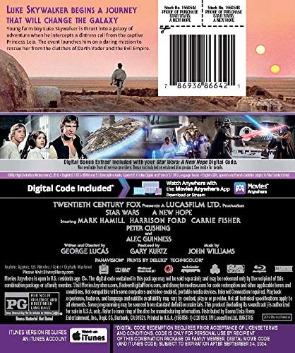 Star Wars: Episode IV - A New Hope [Blu-ray + Digital] DVDs & Blu-Rays Disney   