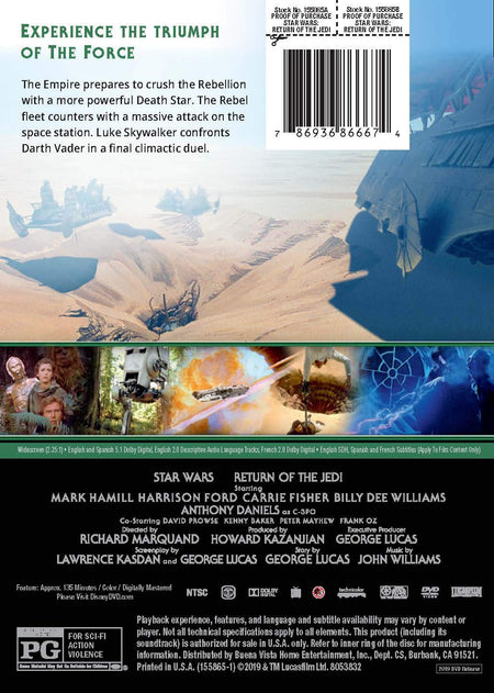 Star Wars: Episode VI - Return of the Jedi [DVD] DVDs & Blu-Rays Disney   
