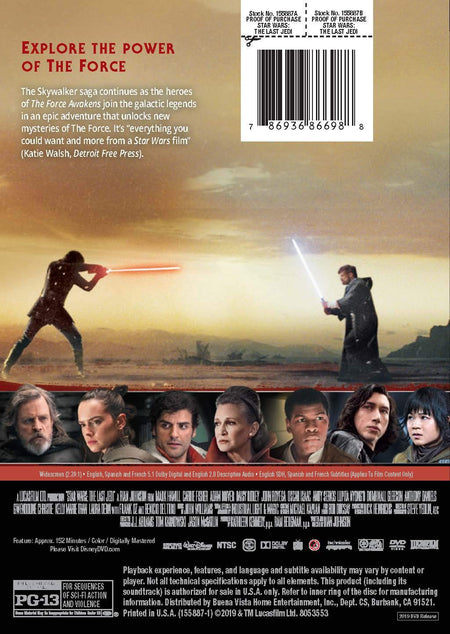 Star Wars: Episode VIII - The Last Jedi [DVD] DVDs & Blu-Rays Disney   