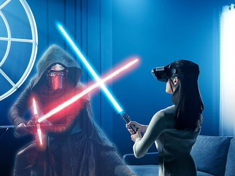 Star Wars: Jedi Challenges AR Headset with Lightsaber Controller and Tracking Beacon [Toys, Ages 10+] Toys & Games Disney   