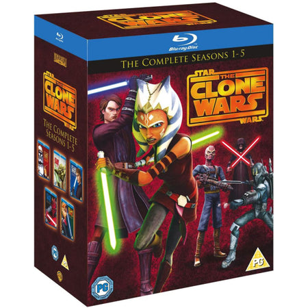 Star Wars: The Clone Wars - Complete Collection - Seasons 1-5 [Blu-Ray Box Set] DVDs & Blu-Rays Lucasfilm   