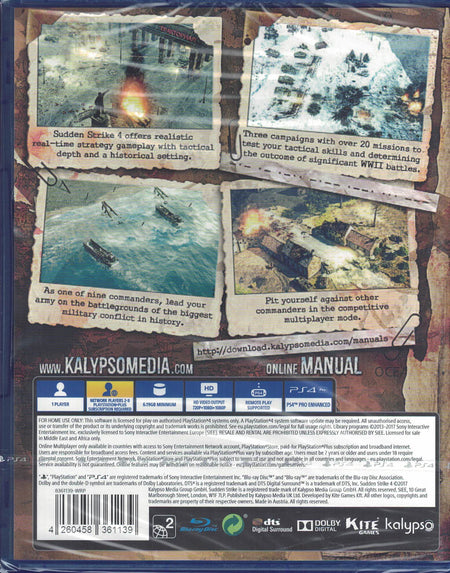 Sudden Strike 4 - Day One Edition [PlayStation 4] PlayStation 4 Video Game Kalypso Media   