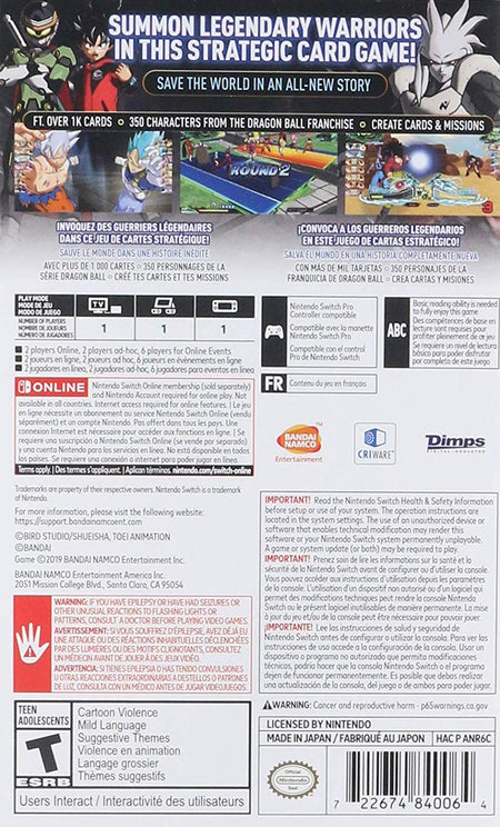 Super Dragon Ball Heroes: World Mission - Hero Edition [Nintendo Switch] Nintendo Switch Video Game Bandai Namco   
