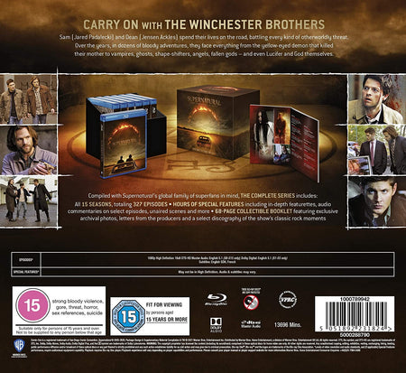 Supernatural: The Complete Series - Seasons 1-15 [Blu-Ray Box Set] DVDs & Blu-Rays Warner Brothers   