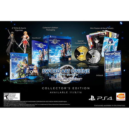 Sword Art Online: Hollow Realization Collectors Edition [PlayStation 4] PlayStation 4 Video Game Bandai Namco   