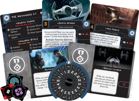 Star Wars: X-Wing Miniatures Game 2.0 - TIE Advanced x1 Expansion Pack [Board Game, 2 Players] Board Game Fantasy Flight Games   