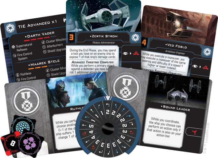Star Wars: X-Wing Miniatures Game 2.0 - TIE Advanced x1 Expansion Pack [Board Game, 2 Players] Board Game Fantasy Flight Games   