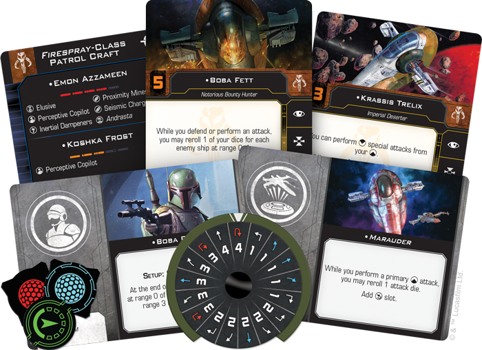 Star Wars: X-Wing Miniatures Game 2.0 - Slave I Expansion Pack [Board Game, 2 Players] Board Game Fantasy Flight Games   
