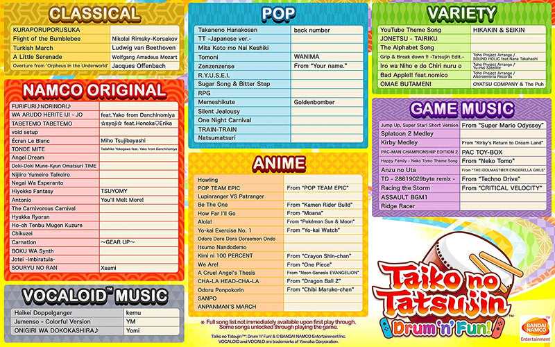 Taiko no Tatsujin: Drum 'n' Fun! [Nintendo Switch] Nintendo Switch Video Game Bandai Namco   