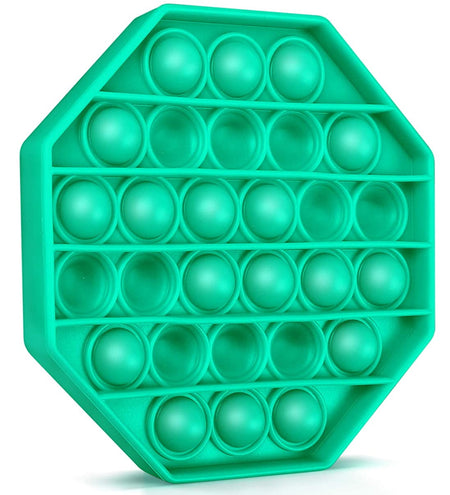 Teal Octagon Push Pop Bubble Fidget Toy [Sensory Kids Adults Anxiety Stress Relief] Toys & Games Everest   