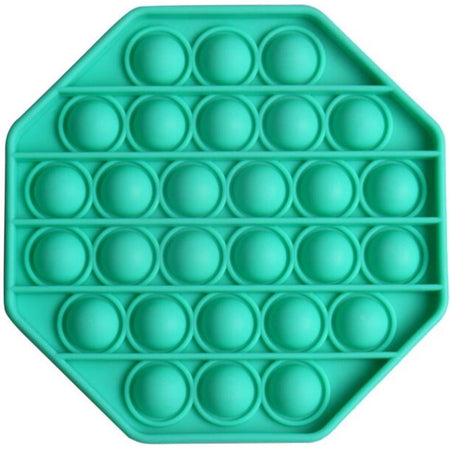 Teal Octagon Push Pop Bubble Fidget Toy [Sensory Kids Adults Anxiety Stress Relief] Toys & Games Everest   